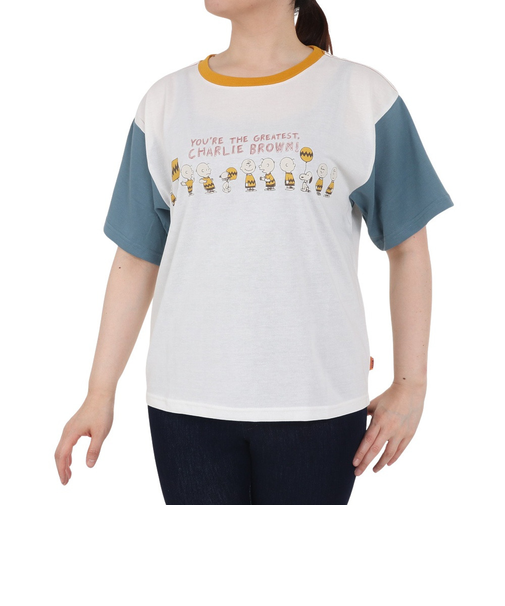 クリフメイヤー（KRIFF MAYER）スヌーピー半袖ゆるTシャツ チャーリー 2357819L:90:MULTI-COL 速乾