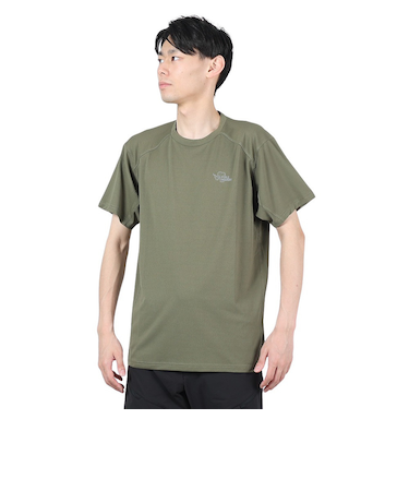 POLEWARDS（POLEWARDS）半袖Tシャツ DRY COMFORT PW2RJA01 OLV オリーブ 軽量 ストレッチ ラグランスリーブ
