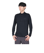 マーモット（Marmot）接触冷感 ストレッチ 長袖Tシャツ ロンT クライムスキン ハーフジップ ロングスリーブシャツ TSSMC418-BLK 速乾
