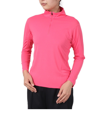 マーモット（Marmot）長袖Tシャツ ロンT ライムスキン ハーフジップ ロングスリーブシャツ TSSWC418-HNY 速乾 接触冷感