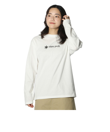 スノーピーク（snow peak）Soft Cotton ロゴ 長袖 Tシャツ SW-24SU201 WH
