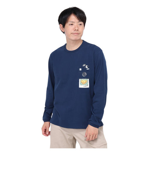 チャムス（CHUMS）インスタントカメラポケット ブラッシュド ロングスリーブTシャツ CH01-2451-N001