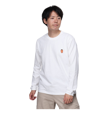 チャムス（CHUMS）長袖Tシャツ ロンT 屋台でオツカレ! ブラッシュド ロングスリーブ CH01-2452-W001 ホワイト