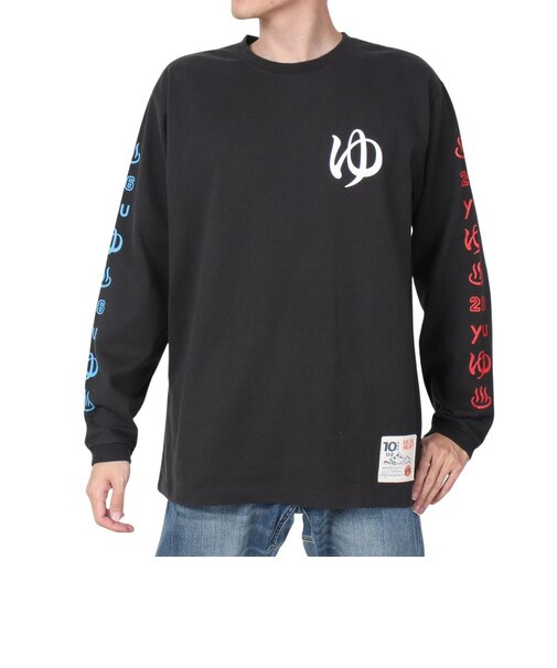 ゴースローキャラバン（GOSLOWCARAVAN）超ヘビーUSAコットン 銭湯温泉 ロングスリーブTシャツ 332804 BLK