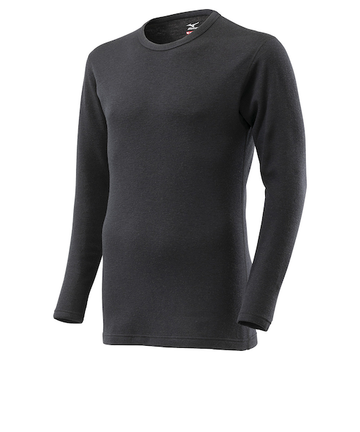 ミズノ(MIZUNO)長袖アンダーシャツ ブレスサーモアンダーウエア 厚手ウール for 極寒 クルーネック長袖シャツ C2JAA60109