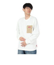 コールマン（Coleman）バックプリント 布帛 ポケット 長袖Tシャツ X5451A WHT