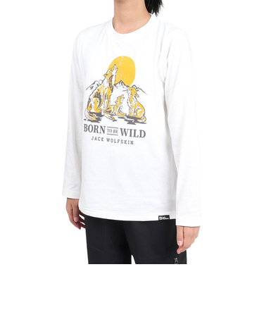 ジャックウルフスキン（JackWolfskin）ジュニア アンダーウェア ウルフプリント ロングスリーブTシャツ A63214-5055