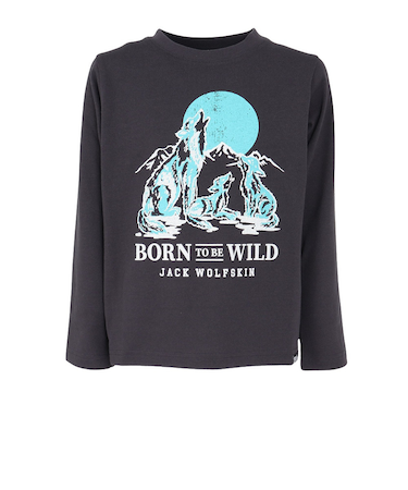 ジャックウルフスキン（JackWolfskin）ジュニア アンダーウェア ウルフプリント ロングスリーブTシャツ A63214-6350