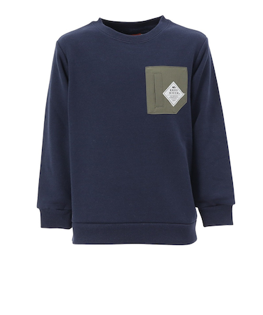 クリフメイヤー（KRIFF MAYER）ジュニア スウェット トレーナー ヤマロゴ ポケクルー 2417862K:79:NAVY ネイビー バックプリント