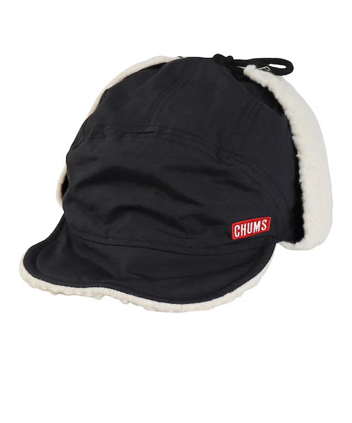 チャムス（CHUMS）耳当て付き帽子 ボアフリース キャンピングボアロシアンキャップ CH05-1387-K001 ブラック ユニセックス