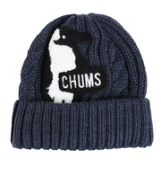 チャムス（CHUMS）ニット帽 ニットキャップ ブービーニットワッチ CH25-1065-N001 ネイビー ケーブル編み ブービーロゴ ちくちくが少ない