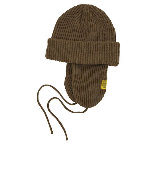 キウ（Kiu）ニット帽 ニットキャップ  2WAY YARN イヤーフラップビーニー K381-906 カーキ 汚れにくい