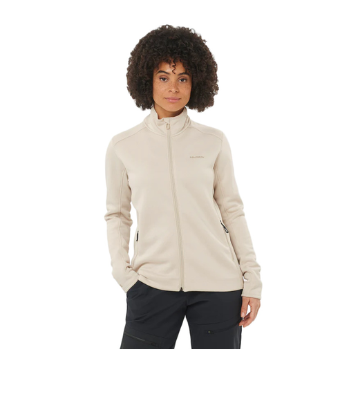 サロモン(SALOMON)フルジップ フリース ミドルレイヤージャケット ESSENTIAL MIDWARM LC2327200 アイボリー 撥水