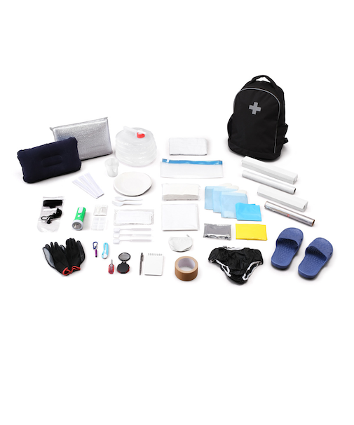 防災リュックセット 33点 1人用 防災セット 防災グッズ BRS-33 BLK