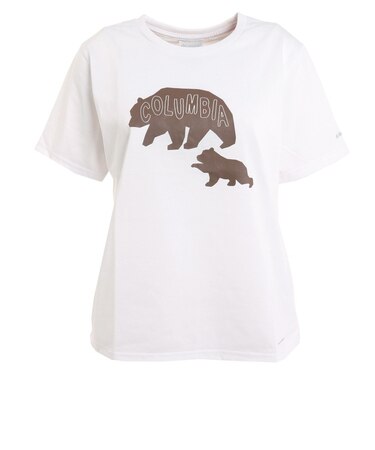 コロンビア(Columbia)半袖Tシャツ チェンバリンコーブショートスリーブ PL9560 101 ホワイト ベアー UVカット 速乾 キャンプ トレッキン…