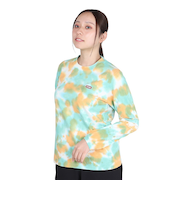 チャムス（CHUMS）長袖Tシャツ ロンT ブービーロゴTシャツ CH11-2275-Z358 オレンジ×グリーン バックプリント 綿100
