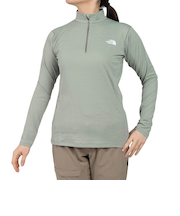 ザ・ノース・フェイス（THE NORTH FACE）長袖Tシャツ ロンT フラッシュドライ 3Dジップアップ NTW12201 IG 速乾