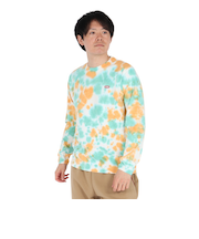 チャムス（CHUMS）長袖Tシャツ ロンT ブービーロゴTシャツ CH01-2275-Z358 オレンジ×グリーン バックプリント 綿100