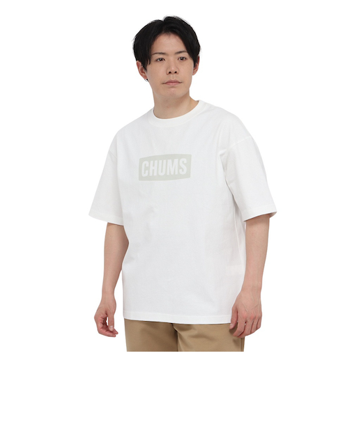 チャムス（CHUMS）半袖Tシャツ ヘビーウェイト チャムスロゴTシャツ CH01-2271-W001 ホワイト オーバーサイズ