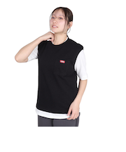 チャムス（CHUMS）半袖Tシャツ + ベスト キーストーン レイヤードTシャツ CH10-1493-K001 ブラック 重ね着 セット