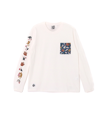 チャムス（CHUMS）アニマルズポケットロングスリーブTシャツ CH01-2512-W001