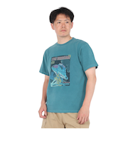 チャムス（CHUMS）半袖Tシャツ チャムススターハリケーンTシャツ CH01-2529-T041 ターコイズ 綿100 ピグメント加工