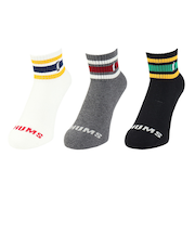 チャムス(CHUMS)3Pボーダークルーソックス CH06-1131-0000