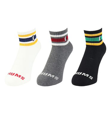 チャムス（CHUMS）3Pボーダークルーソックス CH06-1131-0000