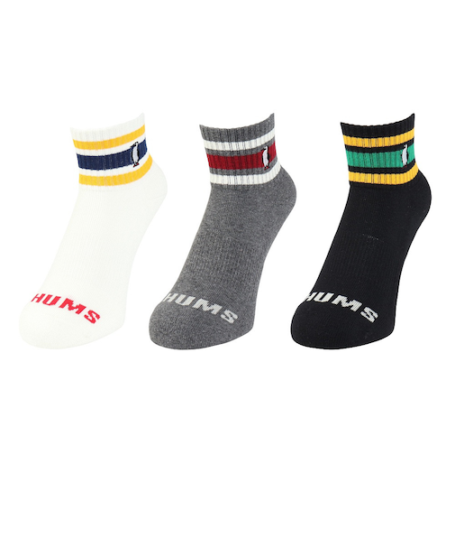 チャムス（CHUMS）3Pボーダークルーソックス CH06-1131-0000