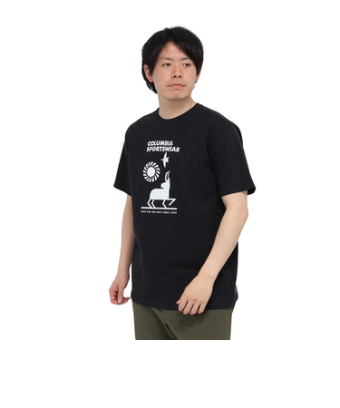 コロンビア（Columbia）半袖Tシャツ EXPLORERS CANYON AE2306 012 ブラック