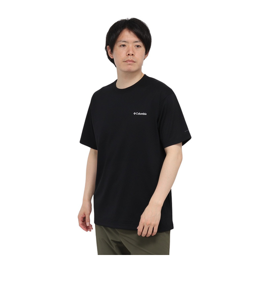 コロンビア（Columbia）HARBOR TO VALLEY グラフィック 半袖Tシャツ PM0728 010 ブラック 速乾