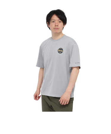 コロンビア（Columbia）半袖Tシャツ CEDER TRAIL グラフィック AE5759 039 グレー 速乾