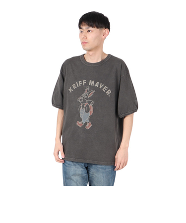 クリフメイヤー（KRIFF MAYER）クリフラビットピグメントTシャツ 2447201:17:CHARCOAL
