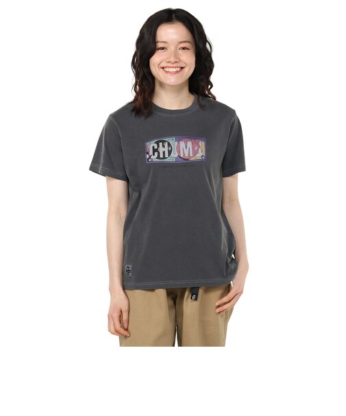 チャムス（CHUMS）半袖Tシャツ CMS Record&Donuts CH11-2530-K001 ブラック