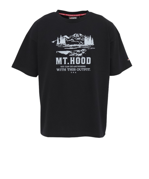 ボンファイア（Bonfire）半袖Tシャツ Oregon Forest 50BNF5SCD2376 BLK ブラック