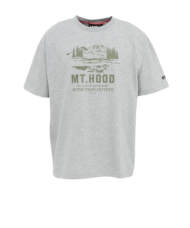 ボンファイア（Bonfire）半袖Tシャツ Oregon Forest 50BNF5SCD2376 GRY ライトグレー