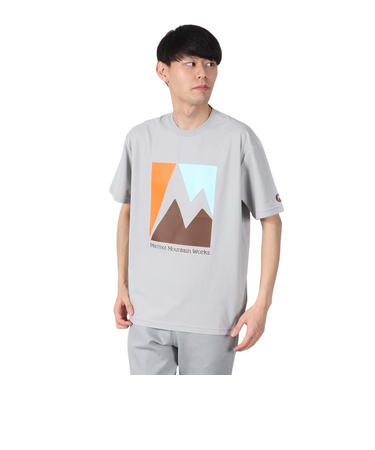マーモット（Marmot）半袖Tシャツ クラック Tシャツ MTSS25MST063-C003 グレー 速乾