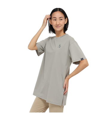 ホールアース（Whole Earth）カットソー 半袖 LONG COOL Tシャツ WE2TDZ58 OLIVE 冷感 速乾