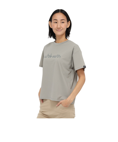 ホールアース（Whole Earth）カットソー 半袖 LONG COOL Tシャツ WE2TDZ57 OLIVE 冷感 速乾