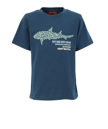 クリフメイヤー（KRIFF MAYER）ジュニア 楽LUCK-Tシャツ サメ J2444307:79:NAVY
