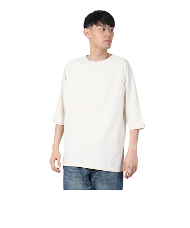 ソリッド ベースボール 半袖Tシャツ 19822213 アイボリー