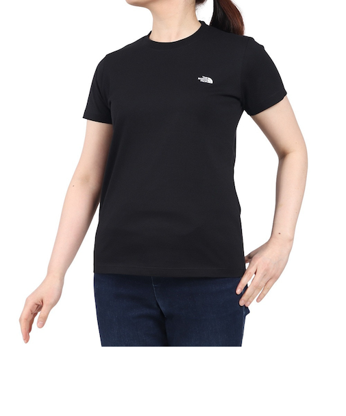 ザ・ノース・フェイス（THE NORTH FACE）半袖Tシャツ フラッシュドライ スモール ロゴ コットン NTW32534 K ブラック