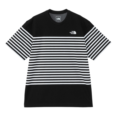 ザ・ノース・フェイス(THE NORTH FACE)半袖Tシャツ ショートスリーブ パネルボーダーTシャツ NT32406 K 速乾