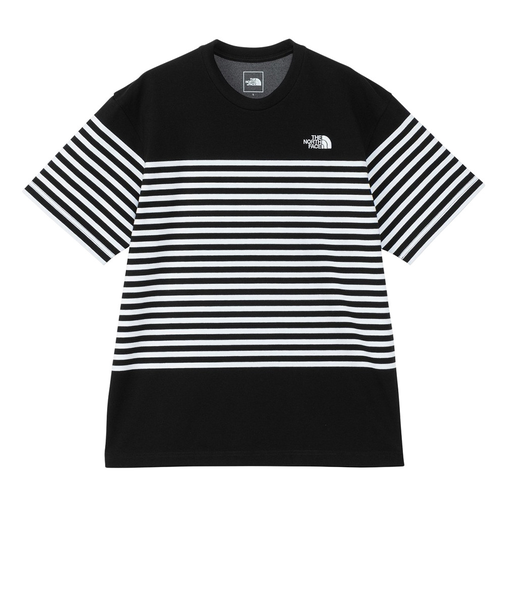ザ・ノース・フェイス(THE NORTH FACE)半袖Tシャツ ショートスリーブ パネルボーダーTシャツ NT32406 K 速乾
