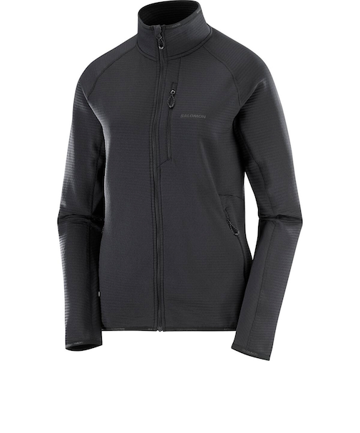 サロモン（SALOMON）フルジップ フリース ESSENTIAL LIGHTWARM 女性用フルジップミドルレイヤージャケット LC2445900