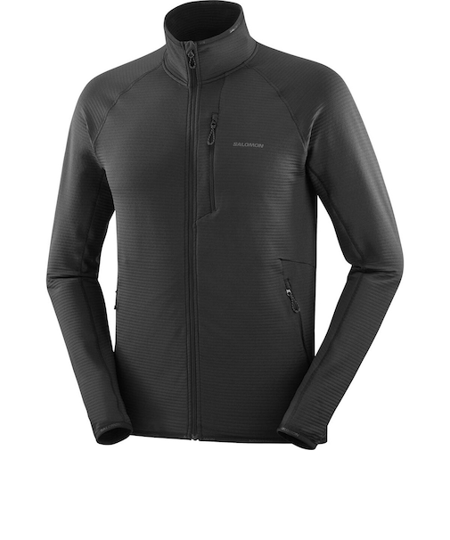 サロモン（SALOMON）フルジップ フリース ESSENTIAL LIGHTWARM 男性用ミドルレイヤージャケット LC2443600