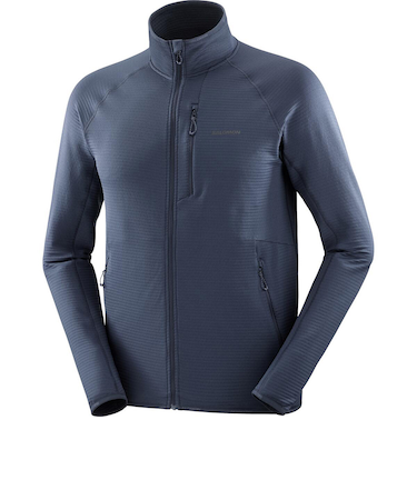 サロモン(SALOMON)フルジップ フリース ESSENTIAL LIGHTWARM 男性用ミドルレイヤージャケット LC2444300