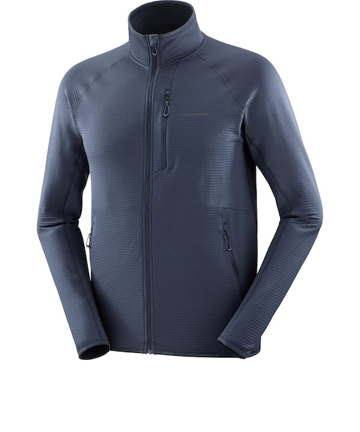 サロモン(SALOMON)フルジップ フリース ESSENTIAL LIGHTWARM 男性用ミドルレイヤージャケット LC2444300