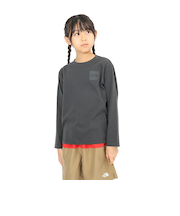 ザ・ノース・フェイス（THE NORTH FACE）キッズ ロングスリーブスモールスクエアロゴTシャツ NTJ32357 AG