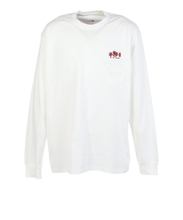 ザ・ノース・フェイス（THE NORTH FACE）ロンT フラッシュドライフラワーロゴ長袖Tシャツ NT82535 OW